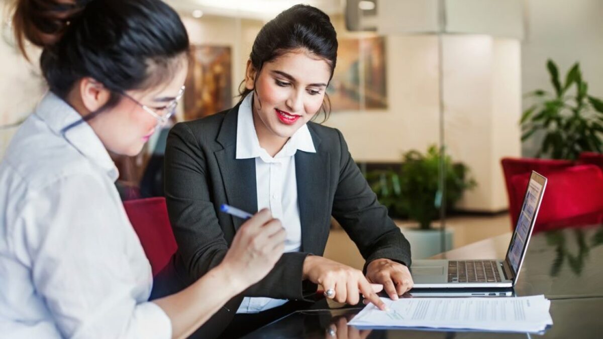 Two woman discussing the scope of direct selling as a career