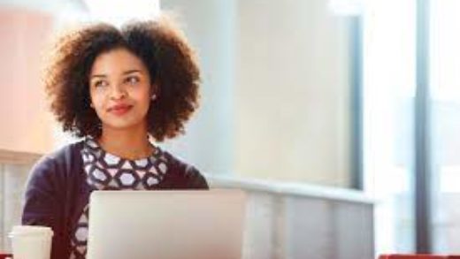 Businesswoman smiling