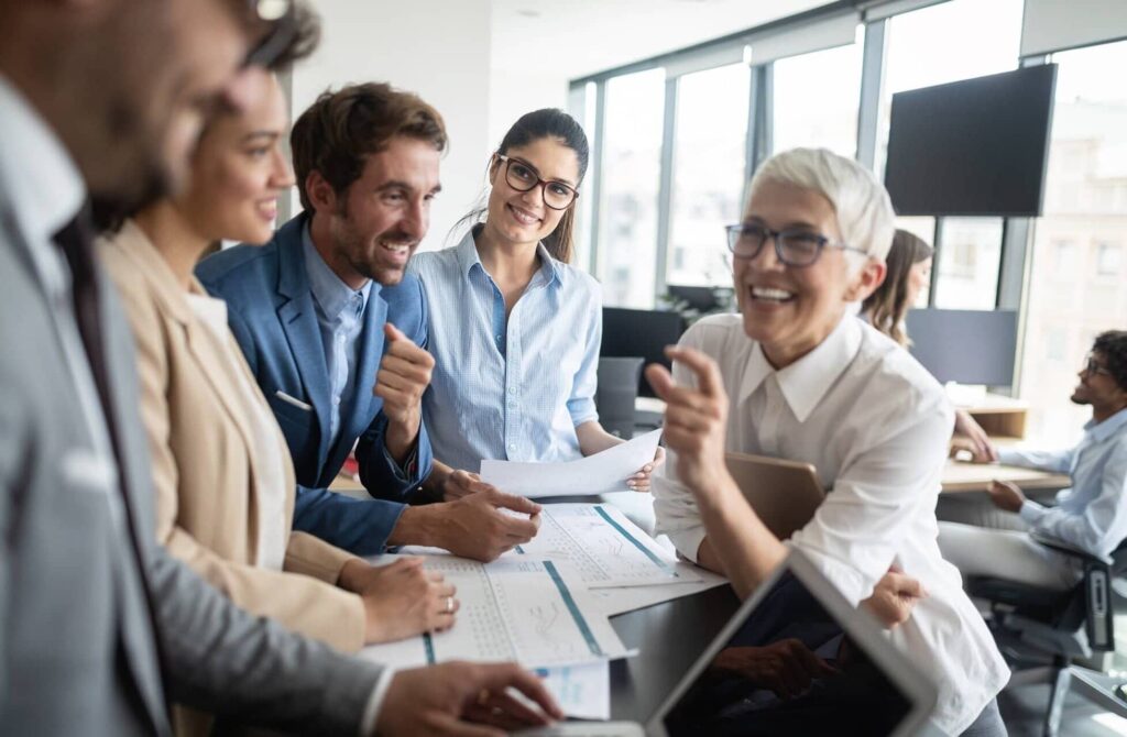 A group of individuals communicating.